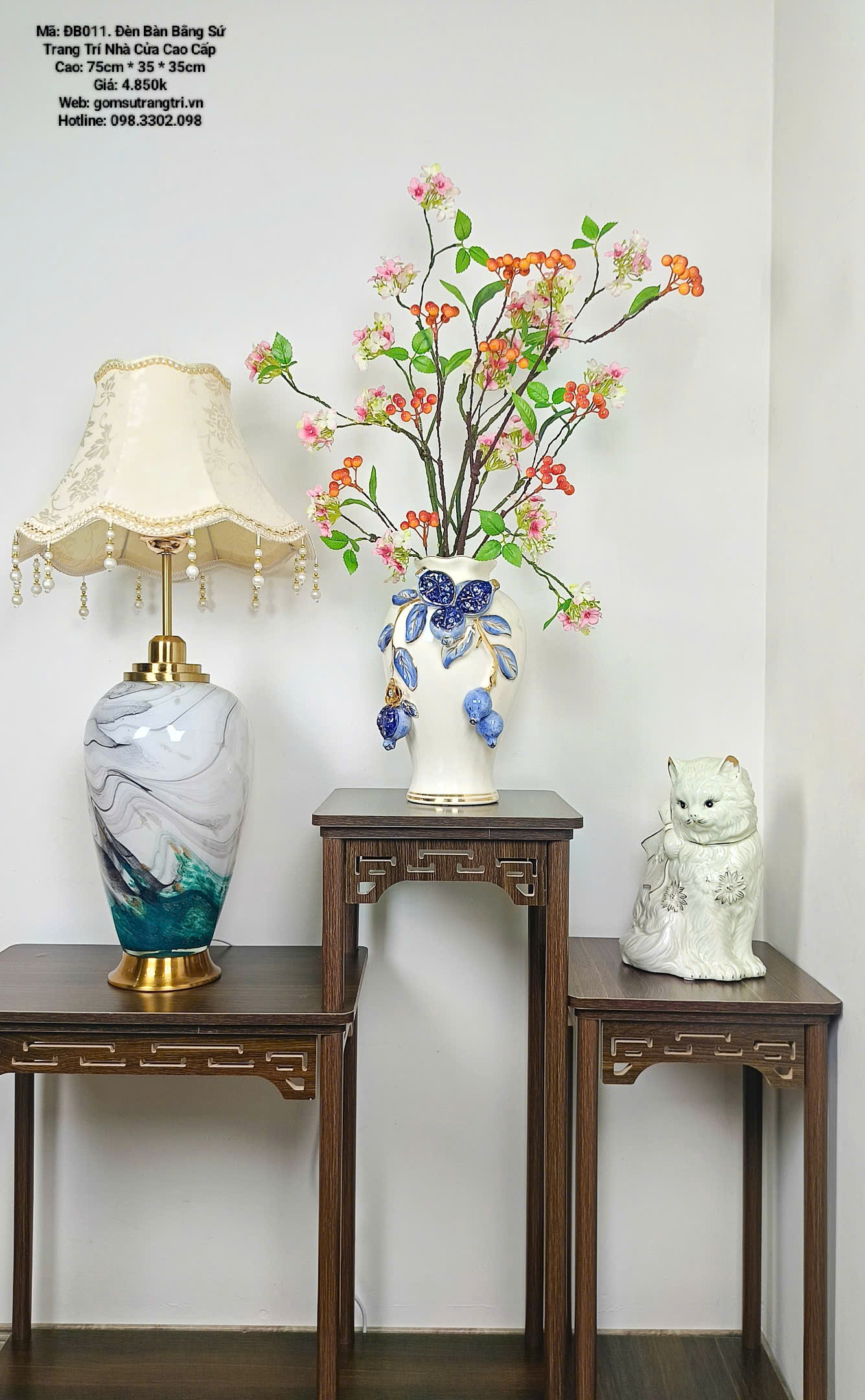 ĐÈN BÀN BẰNG SỨ TRANG TRÍ NHÀ CỬA CAO CẤP